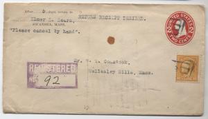 1912 Swansea Massachusetts Doane Cancel on Registered Cover [1712]