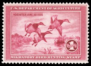 United States Hunting Permit Stamp Scott RW2 (1935) Mint VLH VF, CV $375.00 C