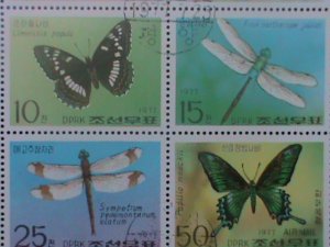 ​KOREA-1977-SC#1606A-BEAUTIFUL LOVLEY BUTTERFLIES-OG CTO -SHEET- VF-LAST ONE
