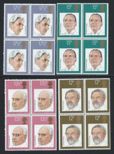 GREAT BRITAIN SC# 920-3 F-VF MNH 1980 B/4