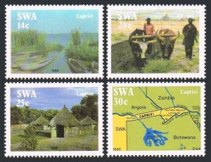 South West Africa 574-577, MNH. Michel 596-599. Caprivi Strip,1986.Lake,Farming.