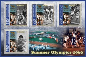 Stamps.  Olympic Games 1960 1+1 sheets  perforated 2023 year Niger
