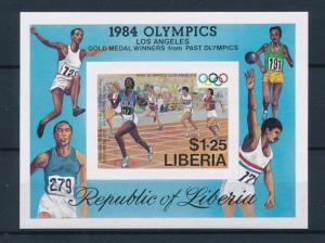 [55345] Liberia 1984 Olympic games Los Angeles Athletics Imperforated MNH Sheet