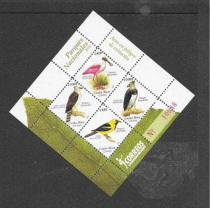 BIRDS - COSTA RICA #635 S/S MNH