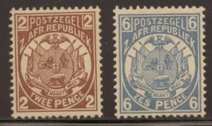 Transvaal South African Republic 1887 # 126, 130 Mint Hinged