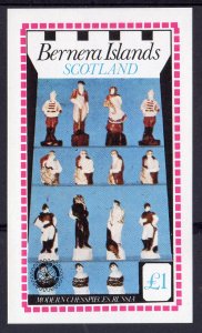 Bernera Islands 1979 CHESS PIECES-75Th.ANNIVERSARY OF ROTARY S/S (1) IMPERF.MNH