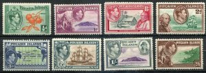 Pitcairn Island SC# 1-8 KGVI, Scenes and Views MH excludes #5A, 6A mh SEE SCANS