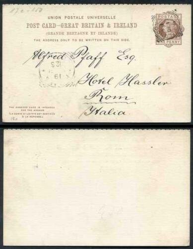 CP18a QV 1d + 1d Brown Foreign Reply Card Format CF6 Stamp L4 Used London Cancel 