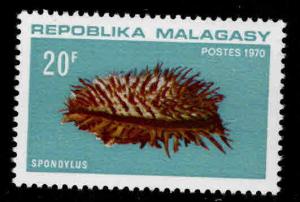 Madagascar Malagasy Scott 449 MH* 1970 Spondylus shell stamp