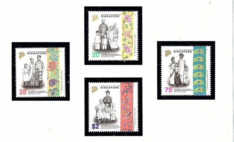 Singapore 627-30 MNH 1992 Costumes 1910         (KA)