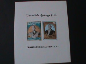 MAURITANIA-1970-SC#290a  PRESIDENT CHARLES DE GAULLE IMPERF-MNH S/S VF LAST ONE