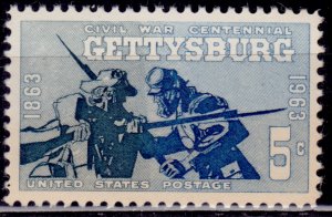 United States, 1961-65, Blue and Gray at Gettysburg, 5c, sc#1180, MNH