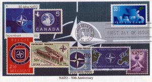 US 3354 FDC NATO 50th Anniversary Mystic Stamp Co. Cachet ZAYIX 1223M0253