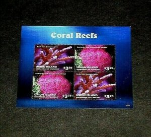 TOPICAL, 2014, MARINE LIFE, UNION ISLANDS, CORAL, SHEET/4, LOT #139, MNH, LQQK