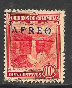 Columbia C231: 10c Tequendama overprint, used, F-VF