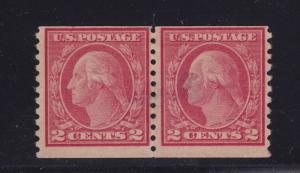 491 Pair - Rare- F-VF OG hinged with PF cert , thin , nice color ! see pic !