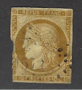 France Sc #1 Used trimmed F-VF SCV$275.00...French Stamps are Iconic!