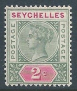 Seychelles #1a MH 2c Queen Victoria - Green - Die I