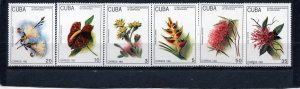 CUBA 1993 FLORA/FLOWERS SET OF 6 STAMPS MNH