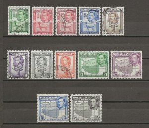 SOMALILAND 1938 SG 93/104 USED Cat £475