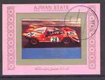 Ajman 1972 Cars individual imperf sheetlet #14 cto used a...