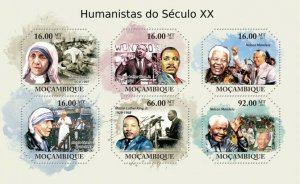 Mozambique 2011 MNH - Humanists of XX Century (Teresa, Mandela). Scott 2314