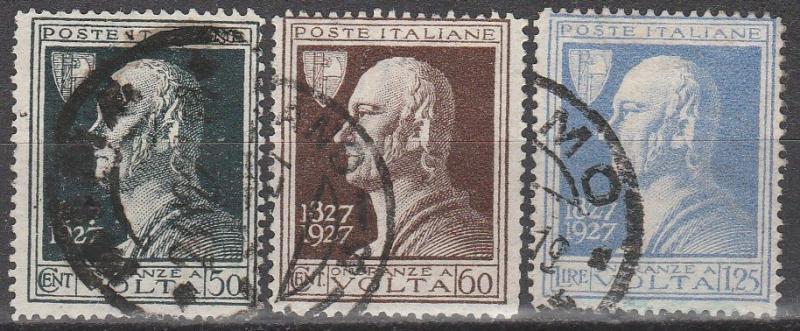 Italy #189-91  F-VF Used  CV $12.50  (S7300)