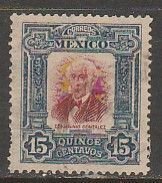 MEXICO 316, 15¢ INDEPENDENCE CENTENNIAL 1910 COMMEM SINGLE UNUSED, NG. VF.