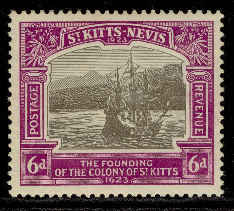 ST KITTS-NEVIS GV SG54, 6d black & bright purple, M MINT.