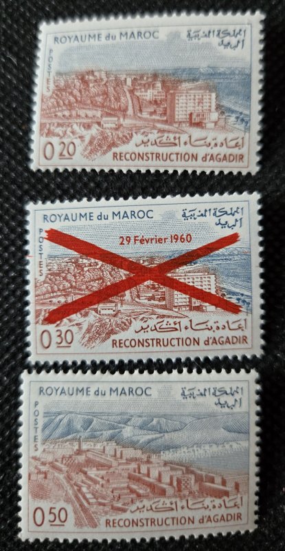 Morocco 1963 Agadir Reconstruction #94-96 M SCV $1.95