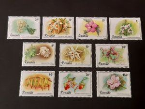 Rwanda 1981 Flora - Flowers ** MNH Full set Mi 1093-1102