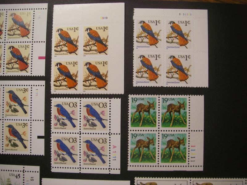 Flaura & Fauna Plate Block collection of 12, 1c - $2 MNH Beauties, CV $44+
