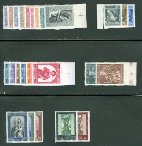 Vatican City 1956 Compete MNH Year Set