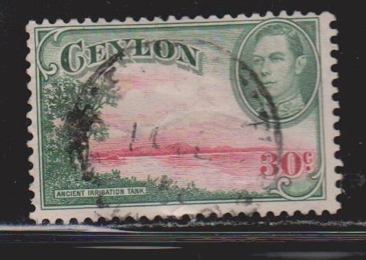 CEYLON Scott # 285 Used - King George VI