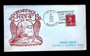 US Naval Cover USS Augusta 4th of July 1936 in Tsingtao China US #634