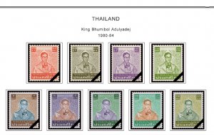 COLOR PRINTED THAILAND 1971-1999 STAMP ALBUM PAGES (245 illustrated pages)