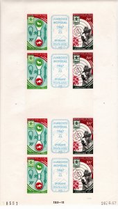 Mali 1967 MNH C49-50 sheetlet of 8 IMPERFORATE