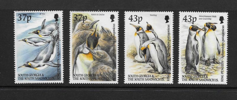 PENGUINS - SOUTH GEORGIA  #262-5 KING PENGUINS   MNH