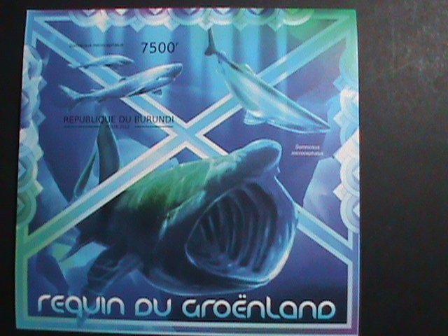 ​BURUNDI STAMP-2012-SC#1139 SHARKS & PINNIPEDS  IMPERF MNH S/S SHEET VERY FINE