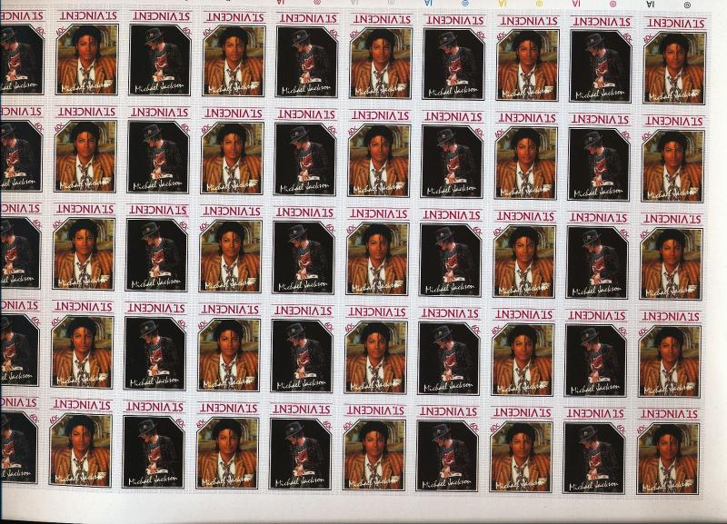 ST Vincent Michael Jackson MNH Sheets+Inverted Country Cinderella x 15 (KR141