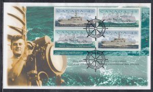 Canada Scott 1763a LR Pl  Blk FDC - Naval Reserve