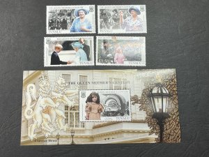 TUVALU # 805-809--MINT NEVER/HINGED---COMPLETE SET & SOUVENIR SHEET---1999