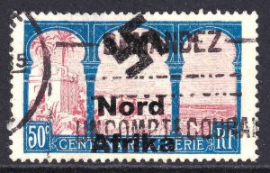 FRANCE 255 NORD AFRIKA OVERPRINT USED F/VF SOUND ALGERIA CENTENNIAL #2