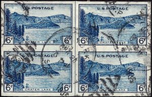 761 Used... Vertical Line Block of 4... SCV $10.00