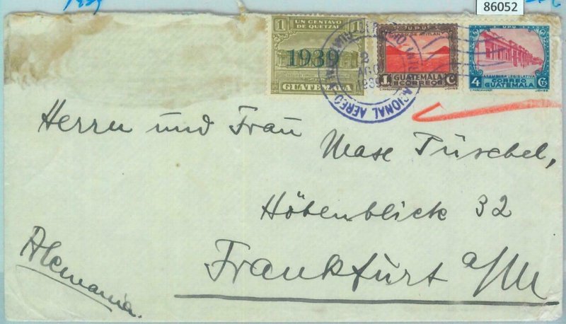 86052 - GUATEMALA - POSTAL HISTORY -  COVER to GERMANY 1939