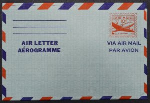 1953 US Sc. #UC16c air mail stamped letter sheet, mint, very good shape