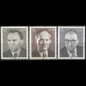 DDR 1985 - Scott# 2452-4 Labor Leaders Set of 3 NH