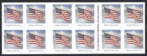 United States #5055a US Flag (2016). Double-sided booklet of 20. MNH