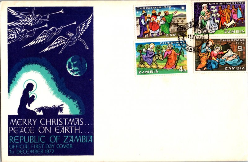 Zambia, Worldwide First Day Cover, Christmas