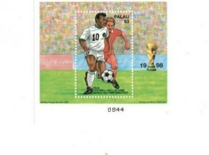 Palau 1998 - World Cup Soccer - Souvenir Stamp Sheet - Scott #464 - MNH